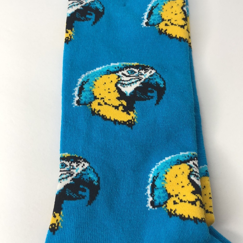 Macaw Parrot Bird Socks Novelty Men’s Crew Sz 10-13 NWT - Picture 5 of 8